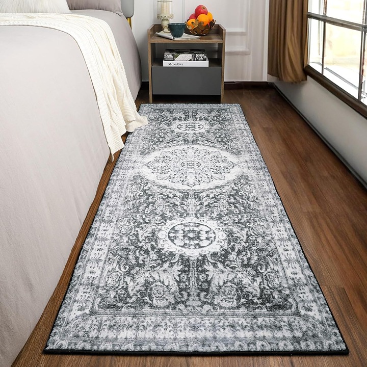 Washable Area Runner Rug - 2x6 Non Slip Kitchen Mat Hallway Rug, Vintage