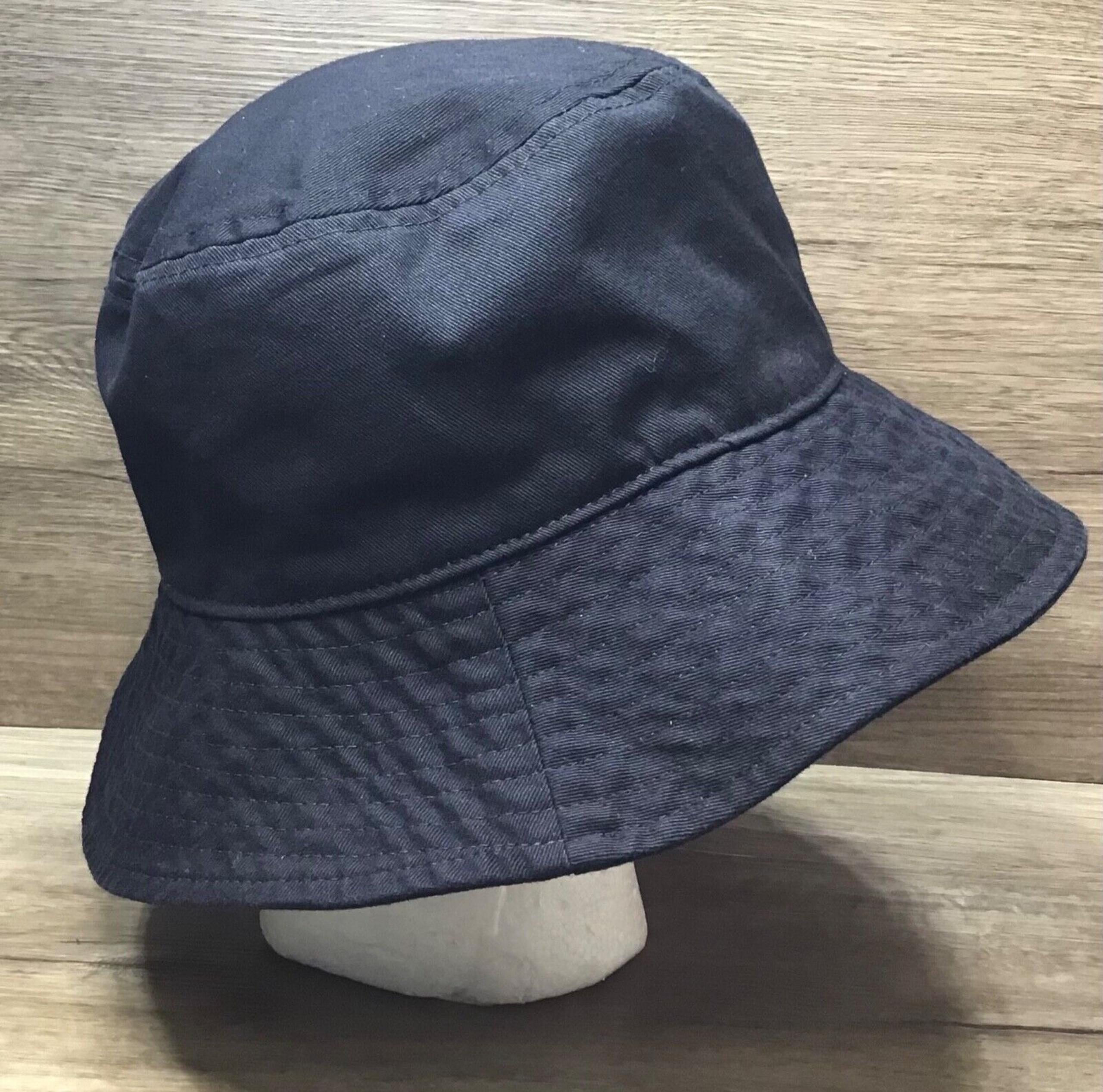 Women's Cotton Solid Black Adjustable Bucket Hat Universal Thread OSFM