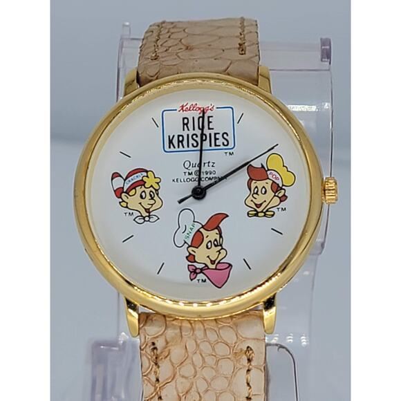 Kelloggs Rice Krispies Watch Snap Crackle Pop Novelty Wristwatch Vintage