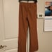 Maeve by Anthropologie Tan Pants w/ Red & White Stripes Ankle Zippers Size XS