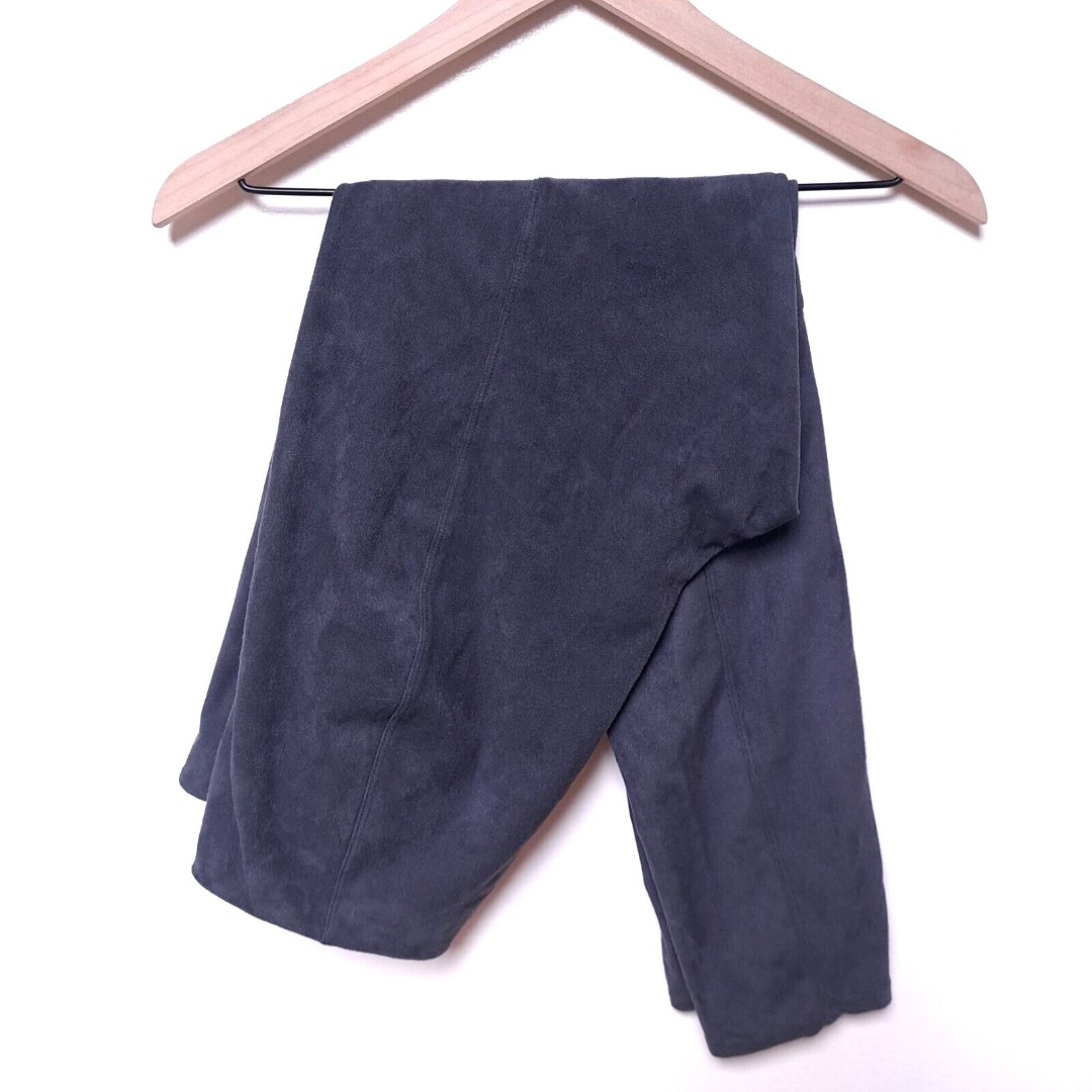 Lysse Womens XL Faux Suede Leggings Pants Charcoal Gray Back Seam