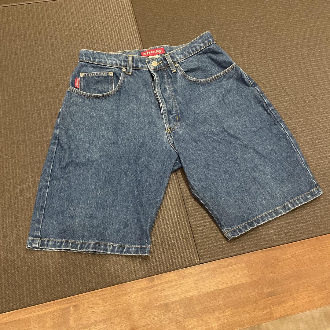 Vintage Stussy Made In USA Denim Jean Shorts 36 Deadstock