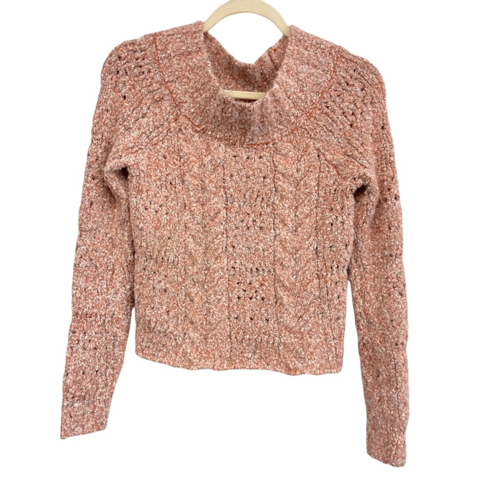 Free People Avalon Open Knit Off the Shoulder Sweater Size Small