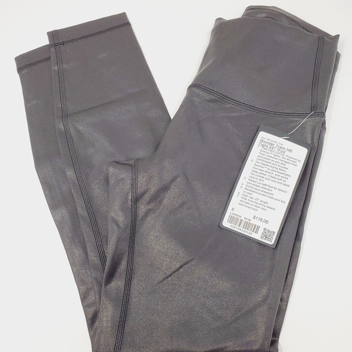 Lululemon New Wunder Train Foil Black Special Edition Size 6 NWT