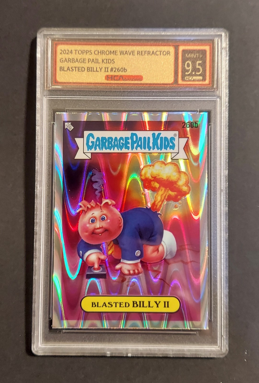 2024 Topps Chrome Garbage Pail Kids Wave Refractor #260b Blasted Billy II