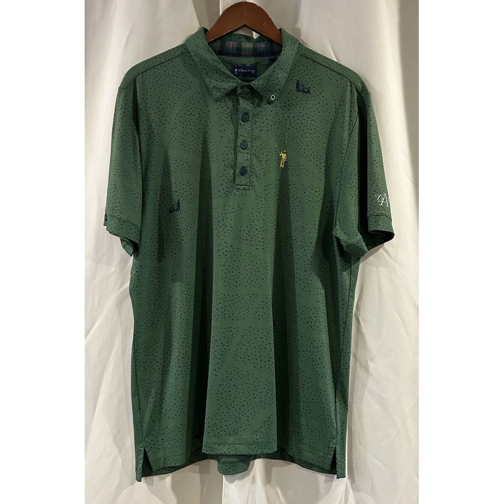William Murray Mens Large Performance All Over Print Golf Polo Shirt