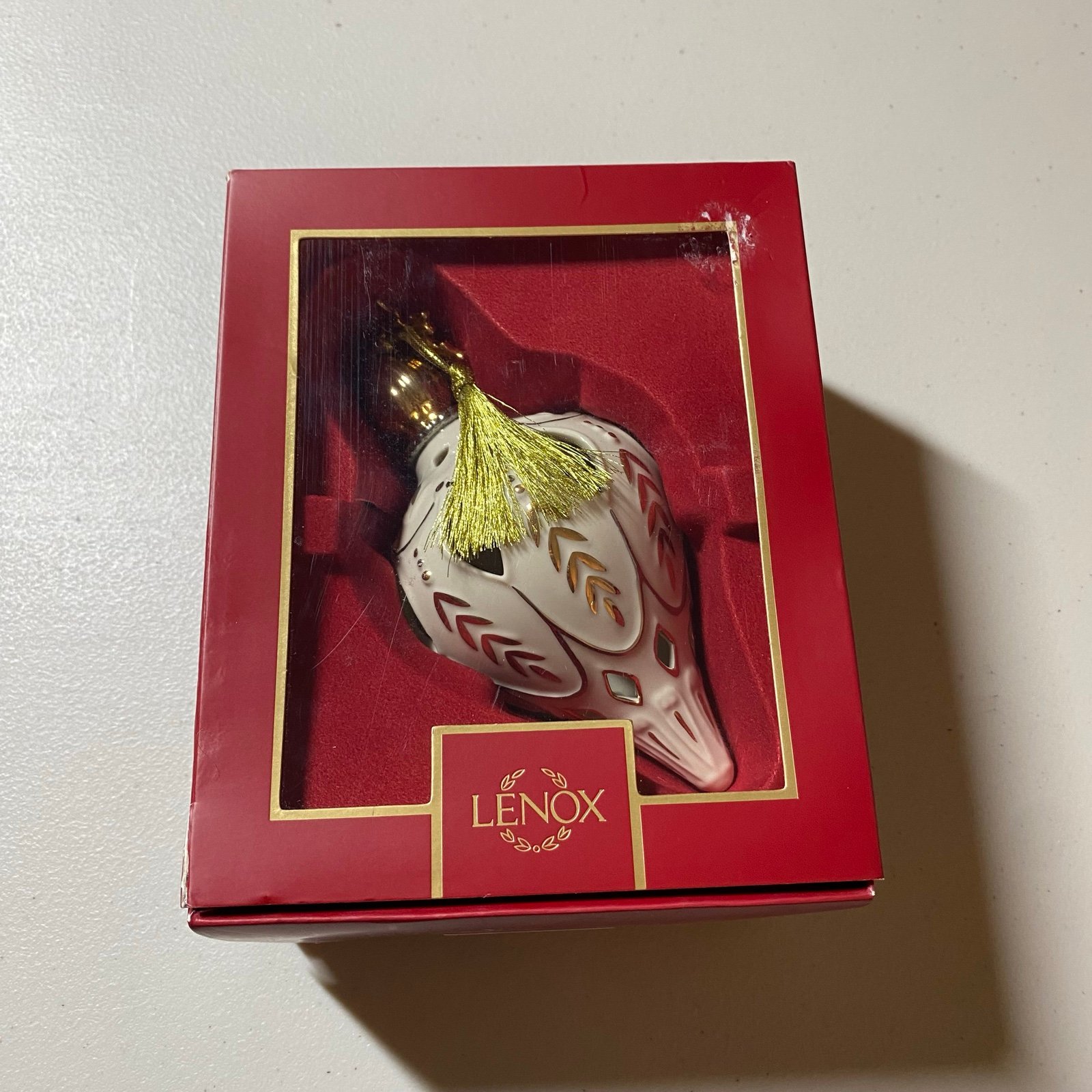 Lenox 2022 Annual Ivory Pierced Spire Ornament Gold Christmas Snowflake w/ Box