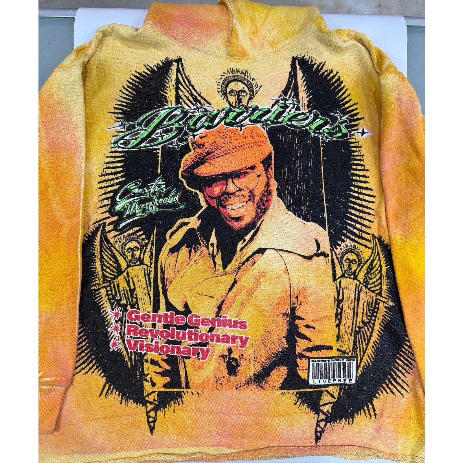 Barriers Curtis Mayfield Yellow Hoodie (2XL)