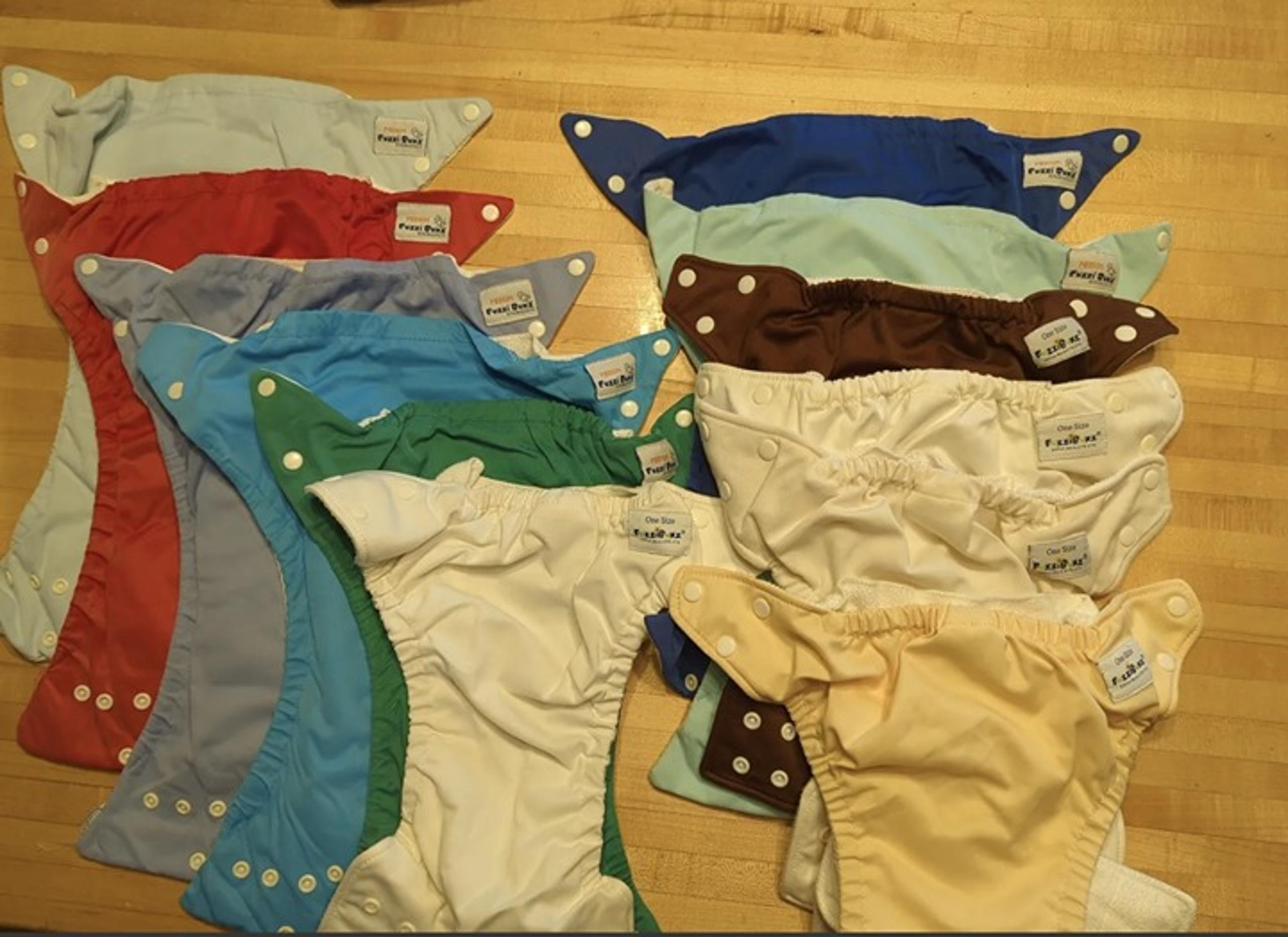 Mixed lot 34 Fuzzibunz Bumgenius Crickett Cloth diapers / covers and 30 inserts