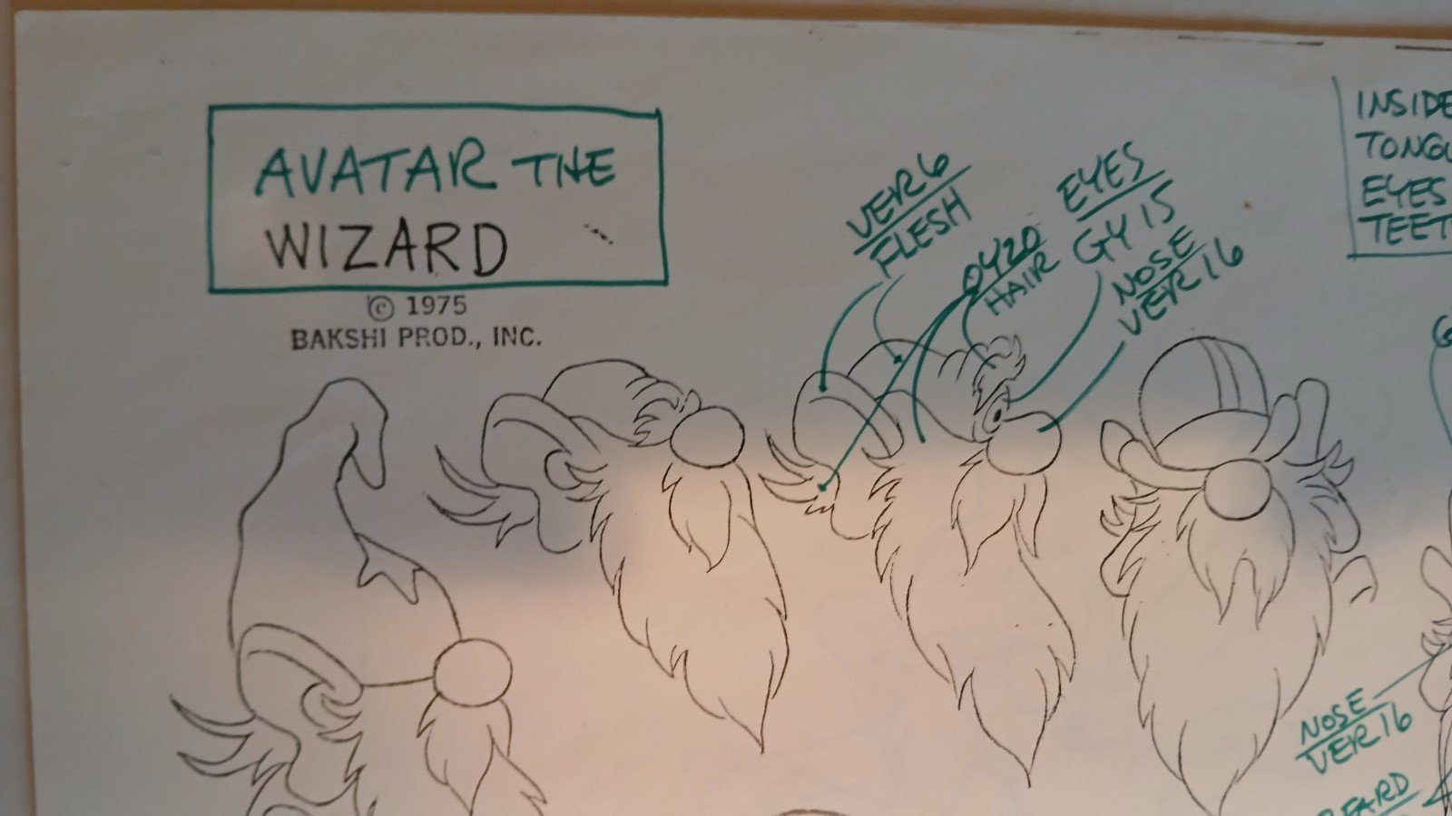 Animation drawings for color