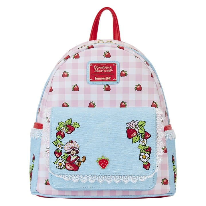 SALE⚜️Strawberry Shortcake Denim Pocket Mini Backpack