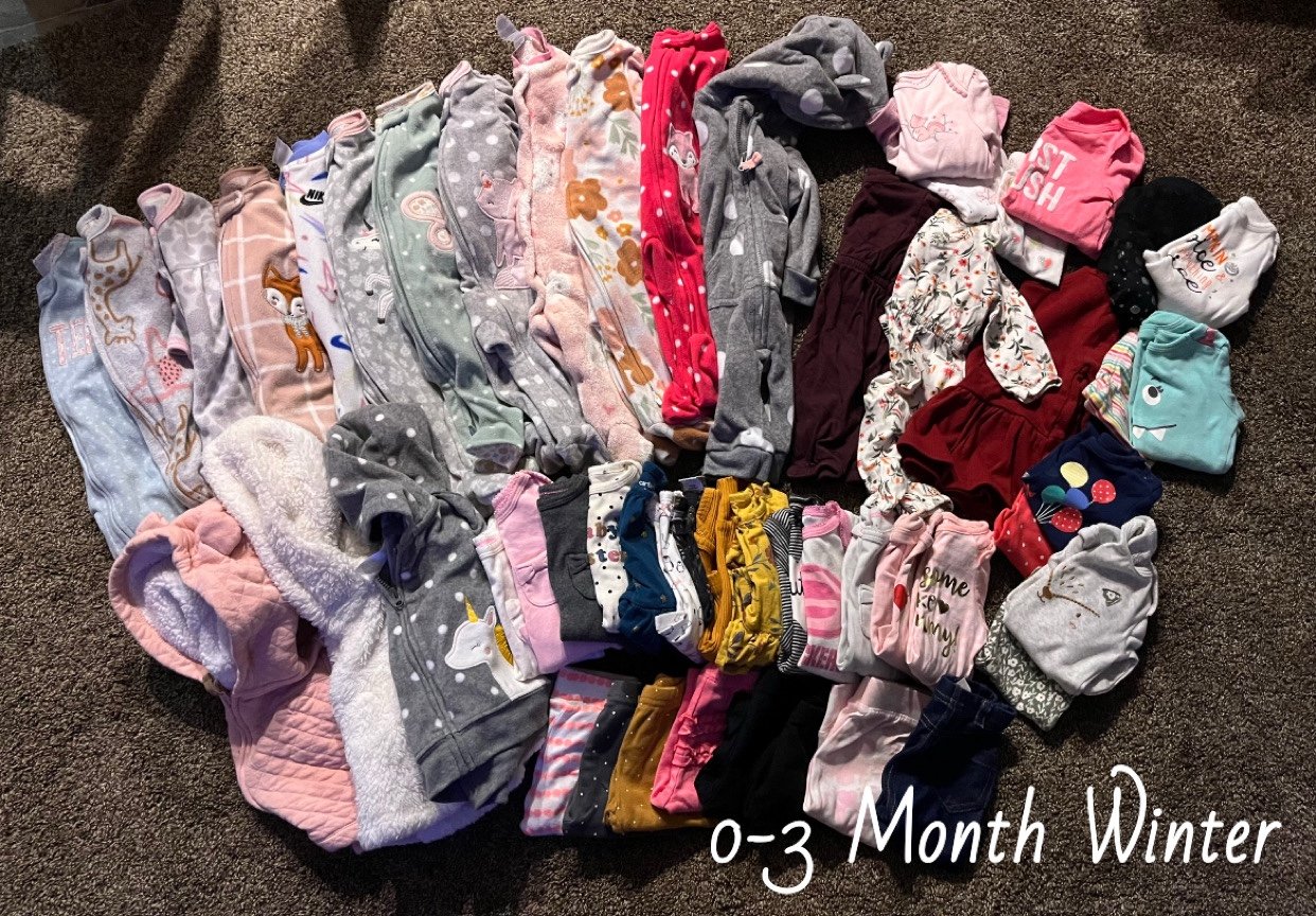 Baby Girl 0-3 Month Winter Lot