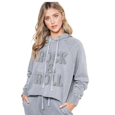 Rock & Roll Hoodie Your GoTo Gear for Concerts and Casual Days Stone L
