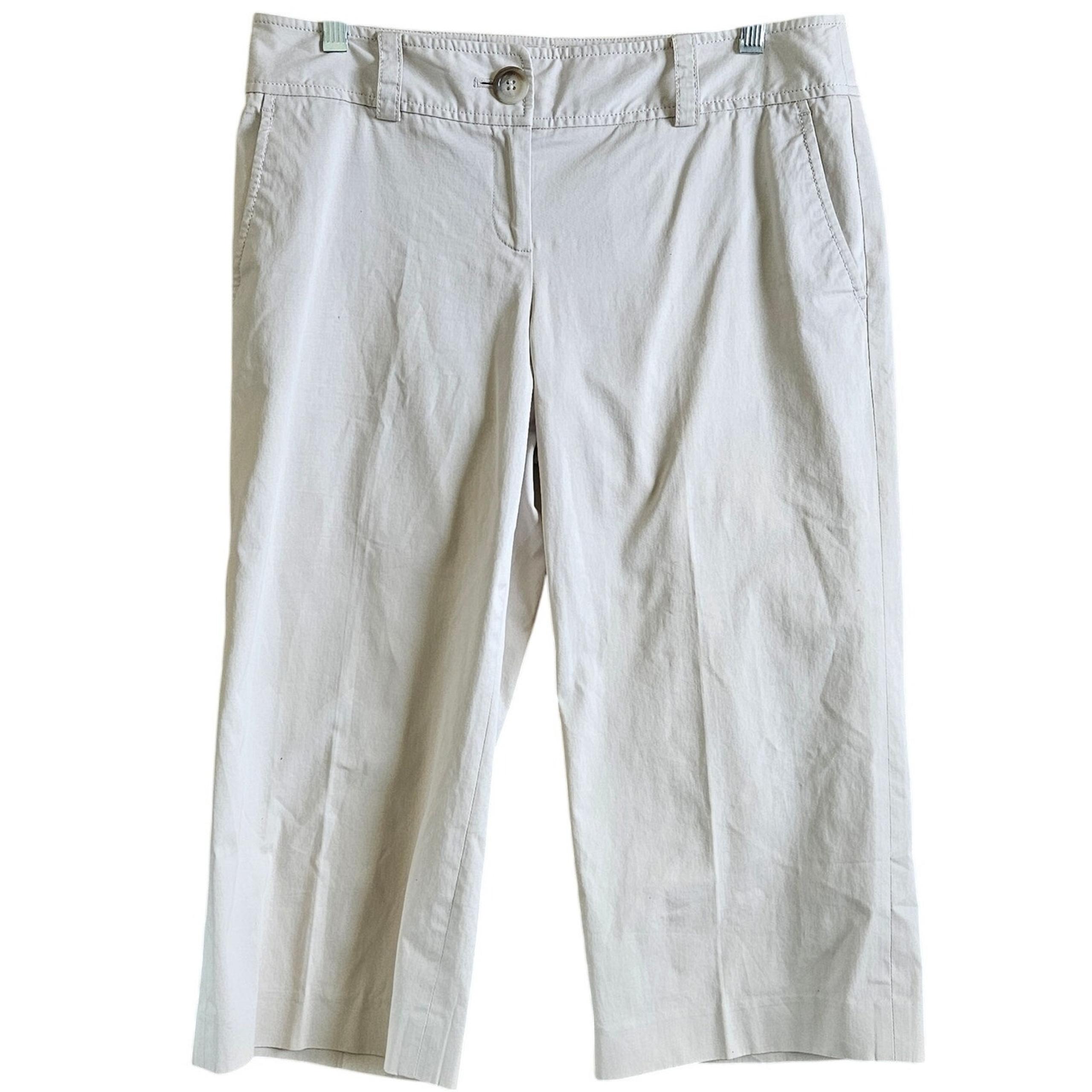 Ann Taylor Tan Flat Front Cotton Blend Bermuda Shorts Size 6