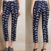 Anthropologie Cartonnier Charlie Pants Blue Brushstroke Cropped Trousers. 4
