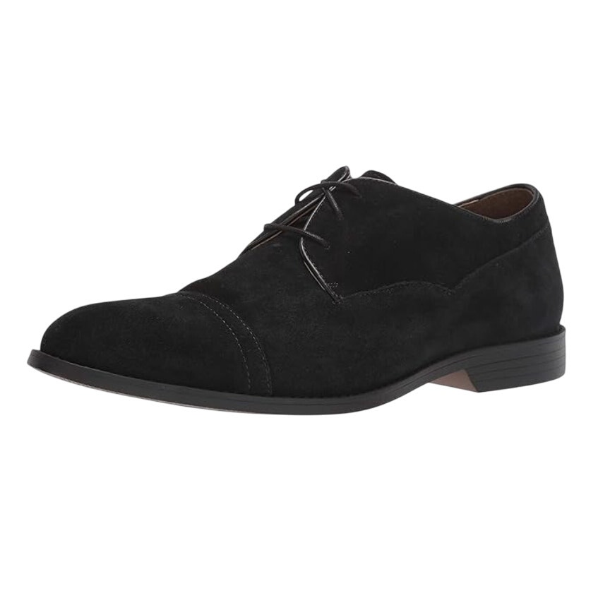 Stacy Adams Men Winslow US 8.5M Black Suede Cap Toe Oxford