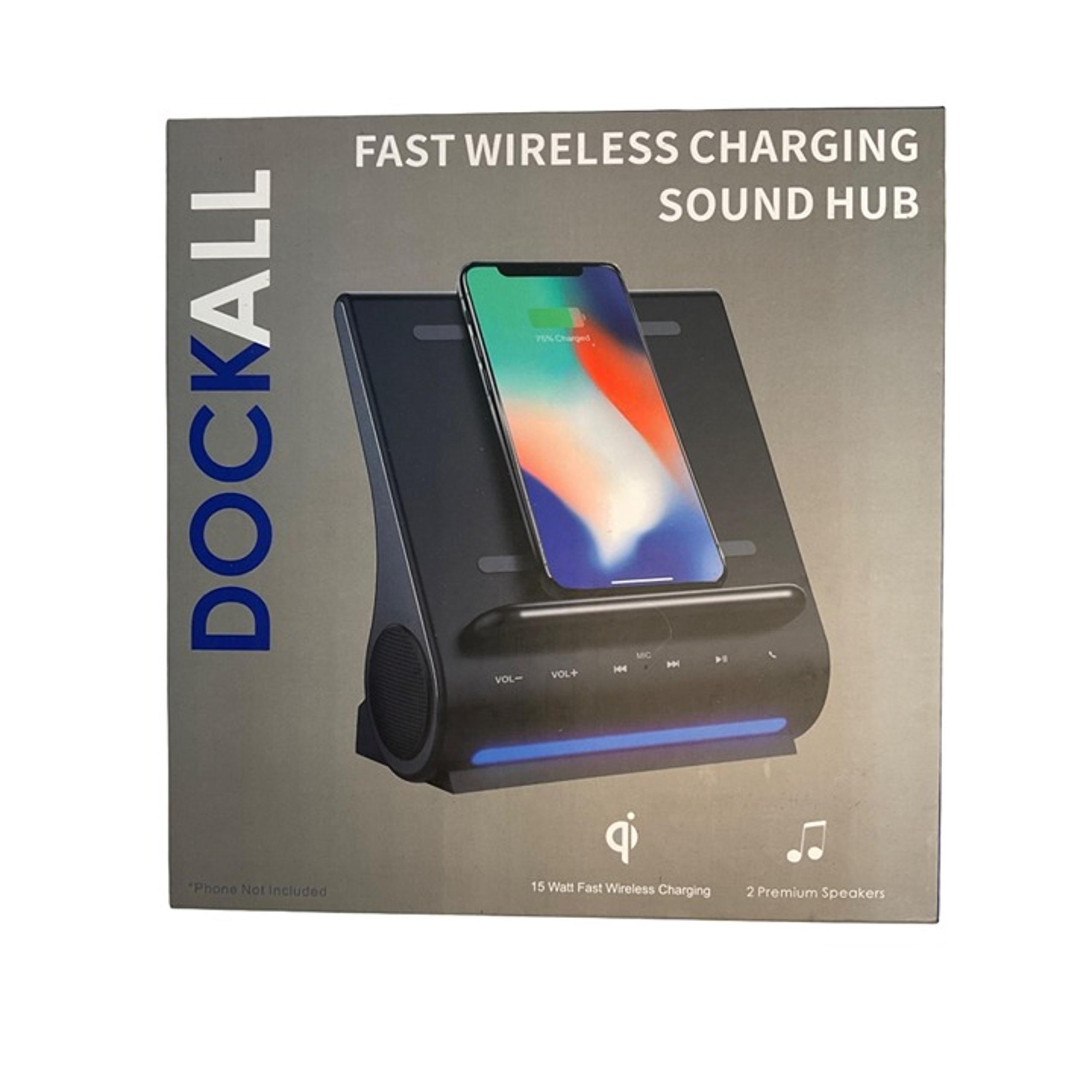 Azpen DockAll D115 Fast Wireless Charging Sound Hub With Speakers