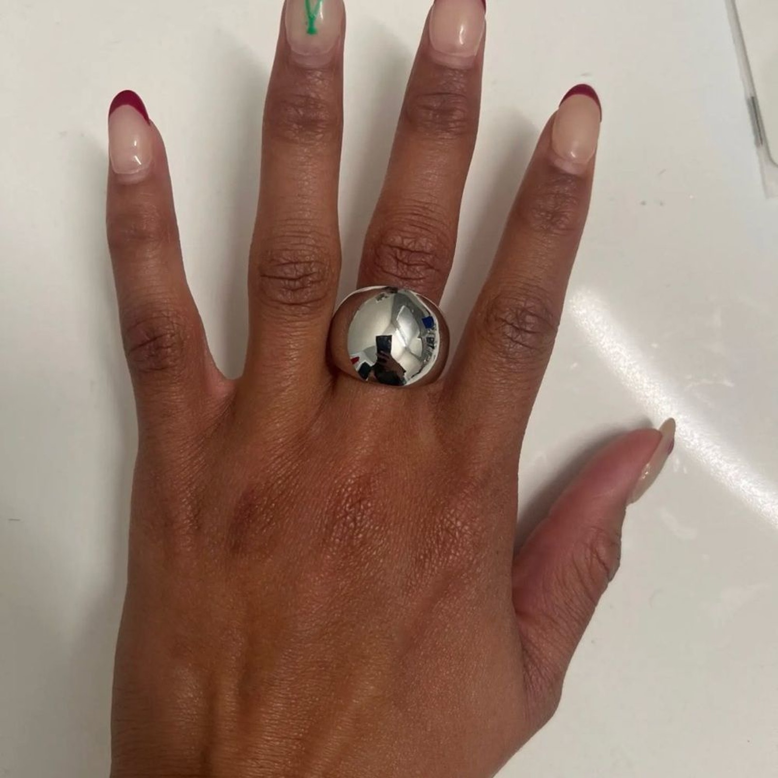 Irregular Chunky Silver Rings Large Exaggerated Silver Ring size 8