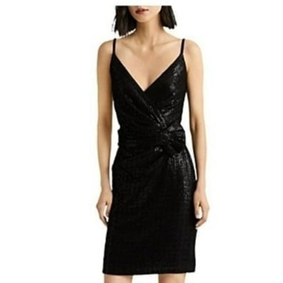 NWT Lauren Ralph Lauren Women's Sleeveless Crossover Dress Size 4 (MSRP 245)