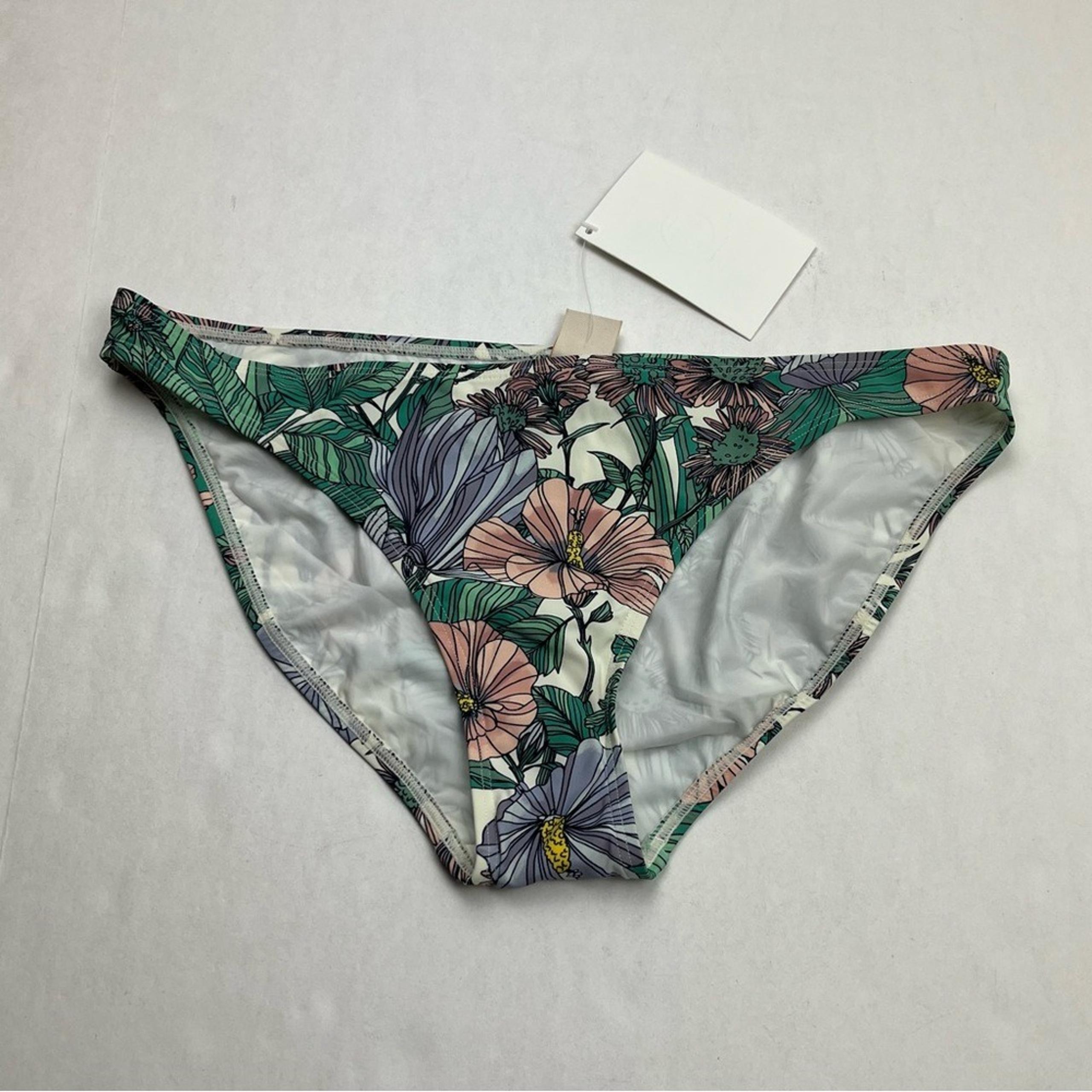 Tory Burch Swim Bikini Bottom Hibiscus Womens Size Medium Summer Vacation NEW