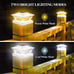 Solar LED Post Lights - Dual Mode, Waterproof, Easy Install for 3.5 -5 vfr