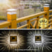 Solar LED Post Lights - Dual Mode, Waterproof, Easy Install for 3.5 -5 vfr