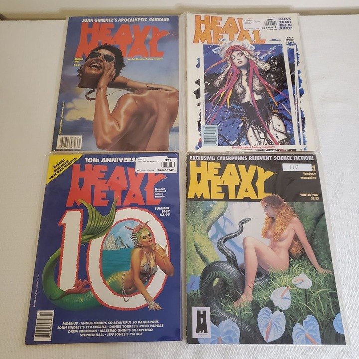 Complete 1987 Heavy Metal Magazine Set