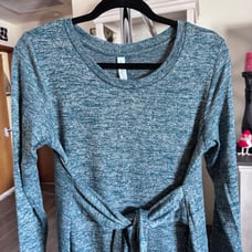 Nursing friendly sweater dress