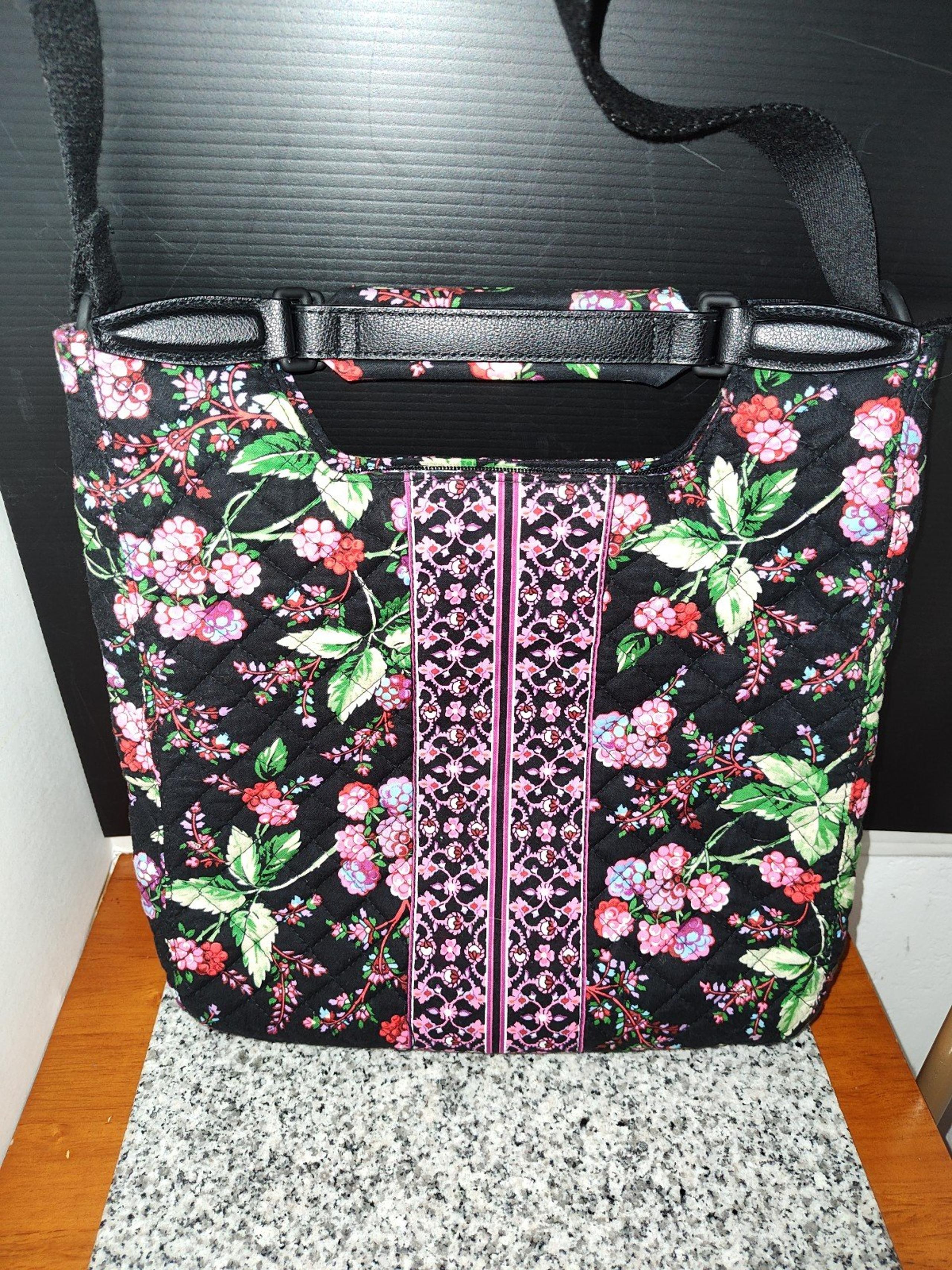 Vera Bradley Shoulder Bag Crossbody Bag Diamond Stitching Black Multicolor VBC17