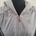 Bcbg Vintage Velour Rhinestone Track Jacket Gray Womens Size Large