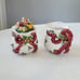 FITZ AND FLOYD SUGAR CREAMER trinket box HOLIDAY TOYS 1994 CHRISTMAS SET RARE