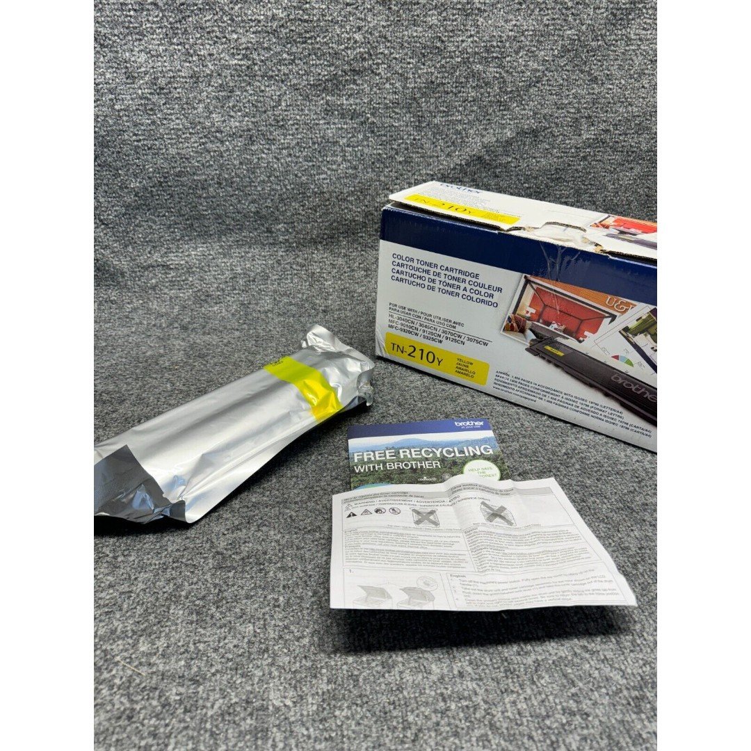 Genuine Brother Standard-Yield Yellow Toner Cartridge TN-210Y For HL-3040CN