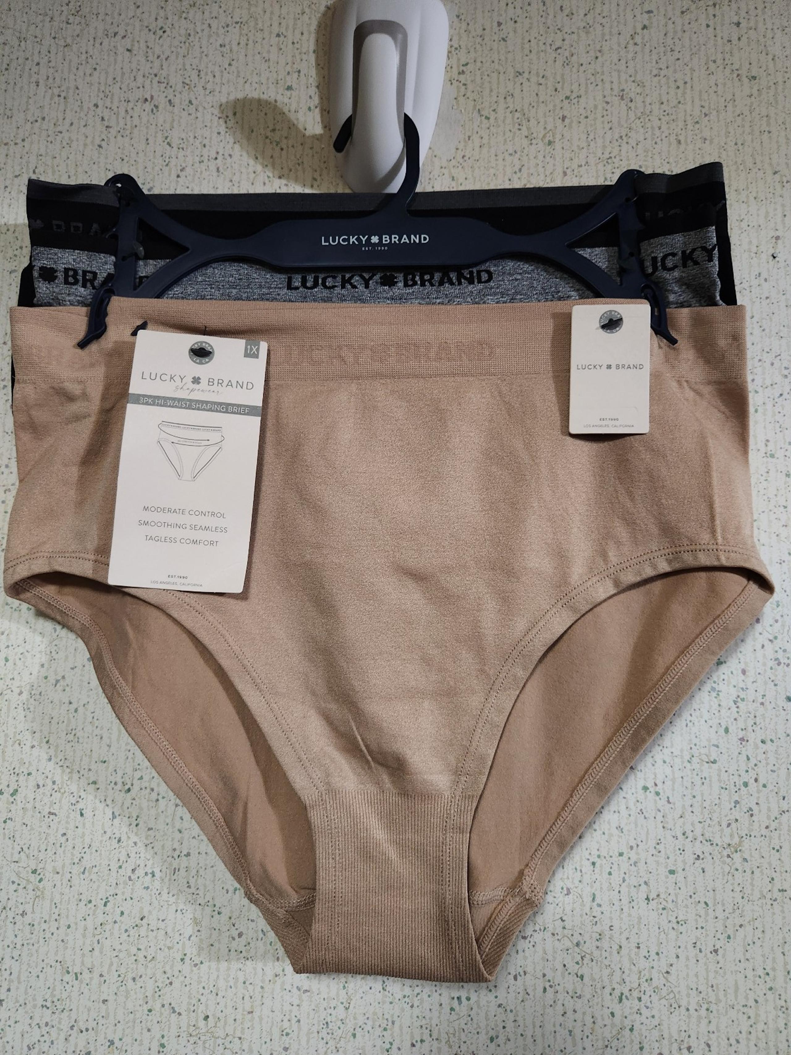 Lucky Brand Hi-Waist Panties Shapewear 3pc Tagless Seamless Women’s 1X MSRP $72