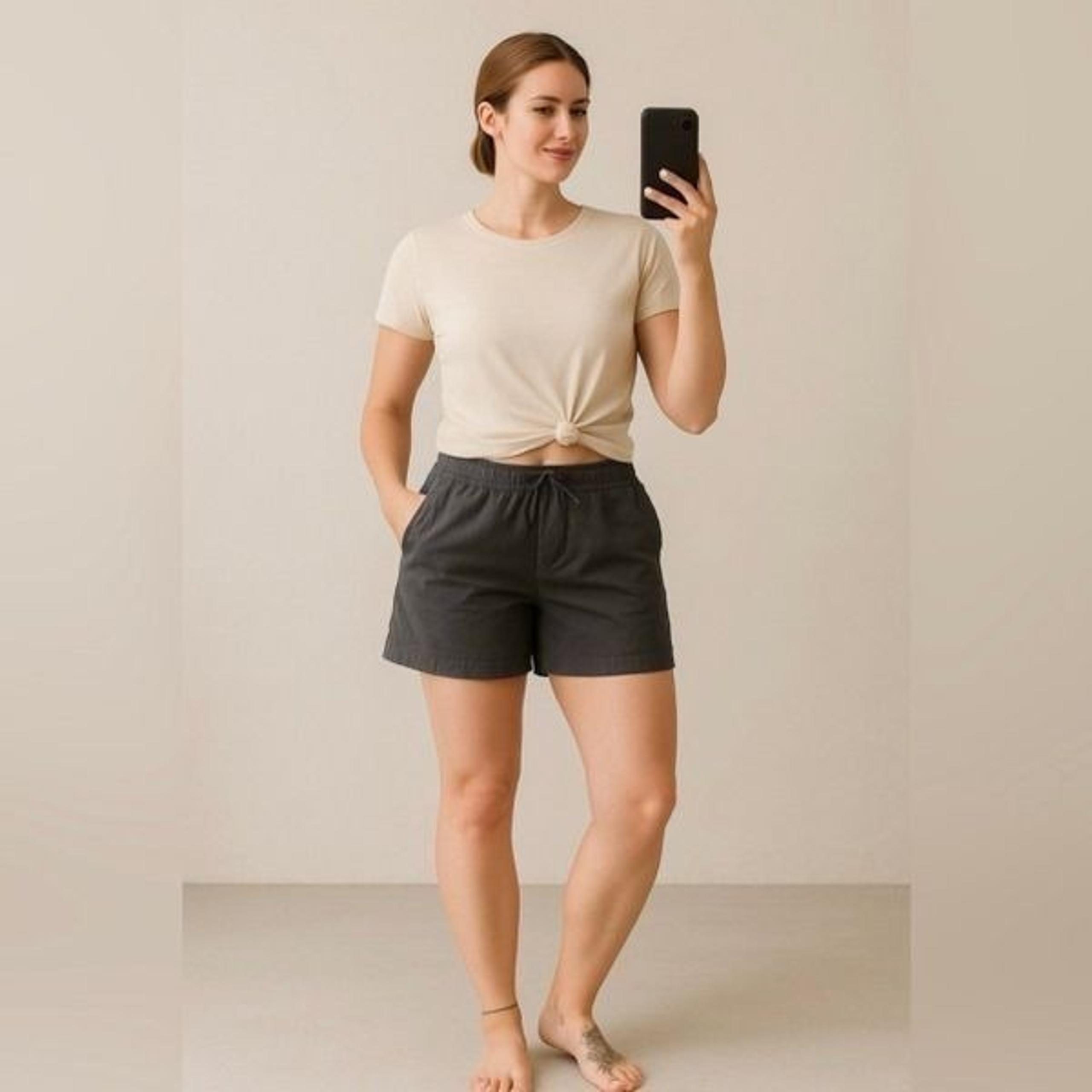 Eddie Bauer Women’s Shorts Cotton Pull On Grey 12