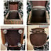 Vntg Wood Bamboo Woven Rattan Brass Basket Locking Lid Etch Leaf Trim Footed 13