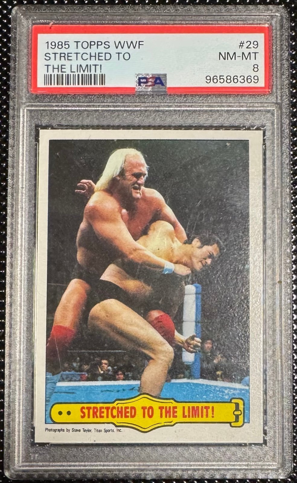 1985 Topps WWF HULK HOGAN Stretched To The Limit! #29 PSA 8 NM-MT WWE WCW NWA