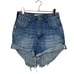 One Teaspoon Bandits High Waist Short Blue Society Cut-off Jean Shorts Size 24