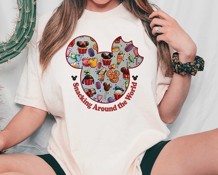 Disney Snacks Shirt Epcot Food and Wine Fest Tee Globetrotters Delight Travel an