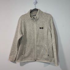 L.L. Bean Women's Plus Size Sweater Fleece Jacket Full Zip Cream 1X