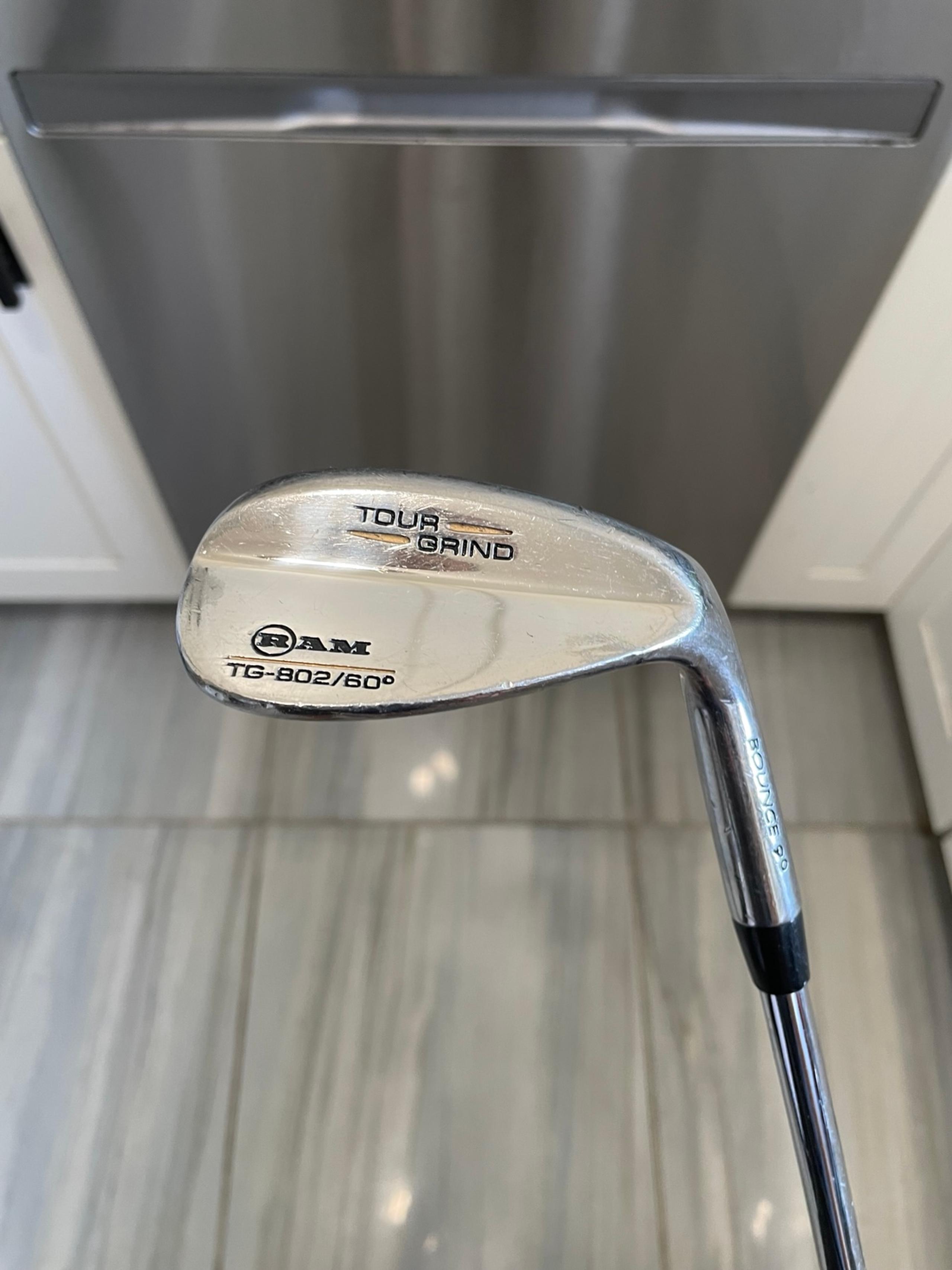 RAM TG-802 Tour Grind Lob Wedge 60*/8* Bounce, R Flex Steel, New Grip, 35” RH