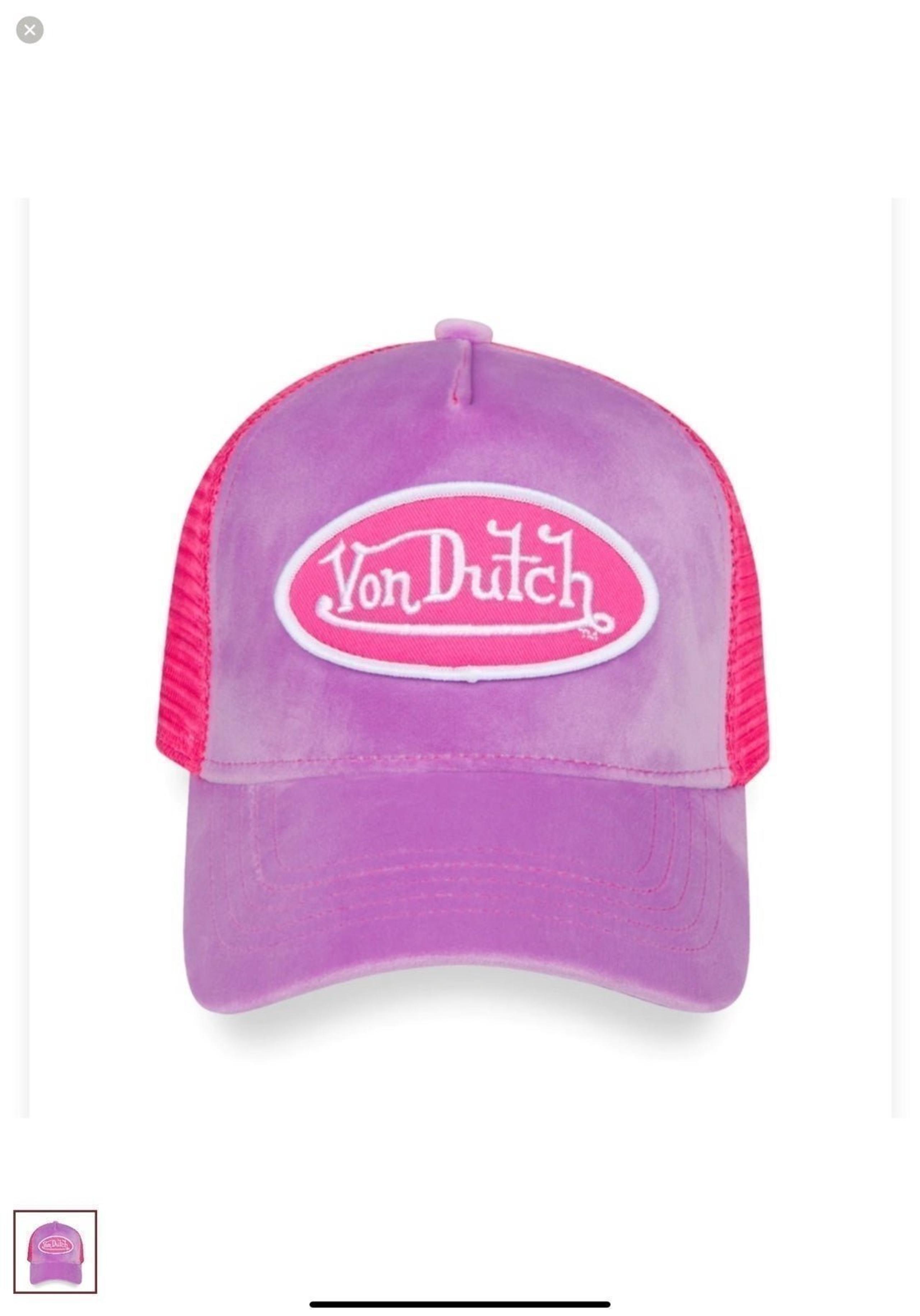 NWT PURPLE VELVET  AND PINK VON DUTCH TRUCKER HAT