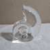 Vintage Val St Lambert De Sores Signed Crystal Snail Figurine.
