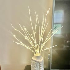 Lighted Birch Branches with 70 Multicolor LED Fairy Lights 18in Battery Operated