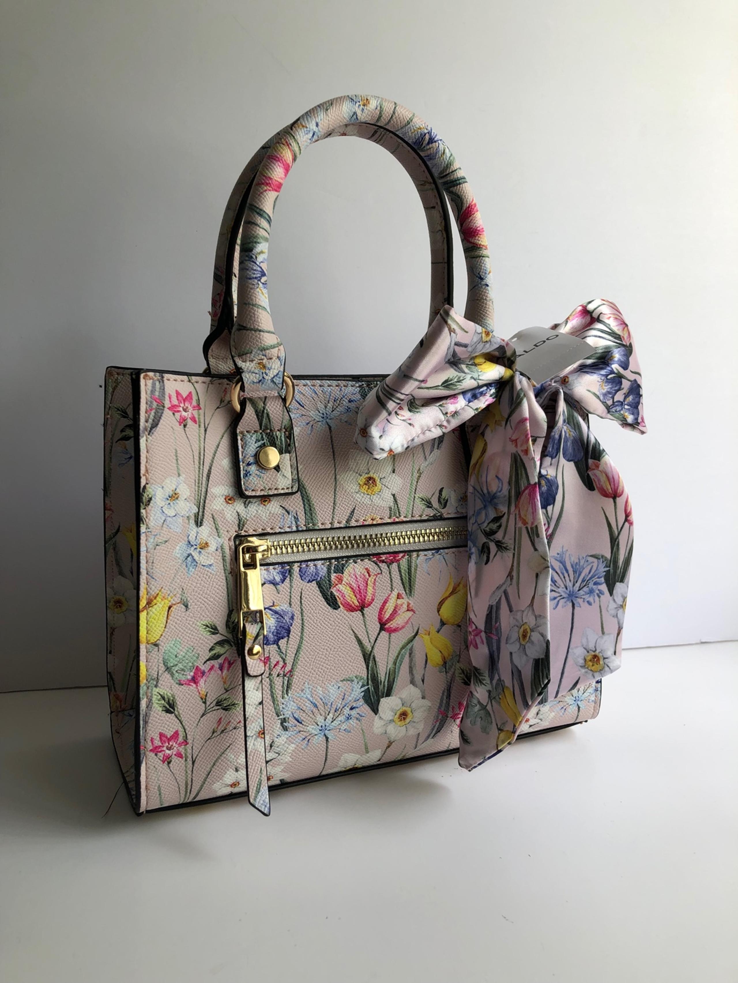 NWT Aldo satchel Floral pink CrossbodyBag satin scarf