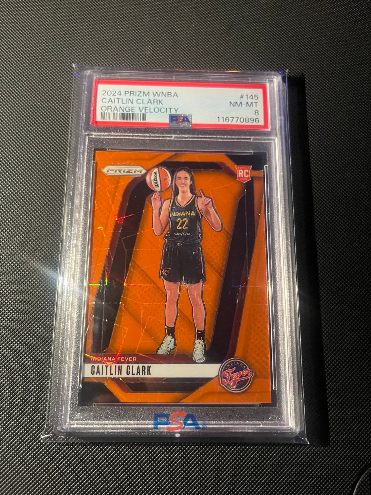 2024 Prizm WNBA Caitlin Clark Orange velocity PSA 8