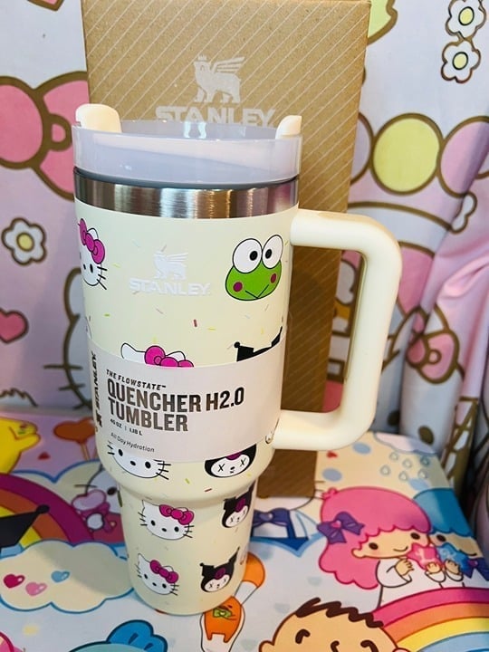 Custom Sanrio Hello Kitty Keroppi Kuromi 40oz Tumbler Insulated Cup