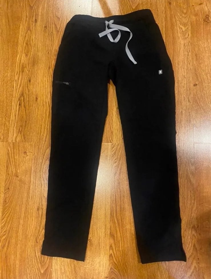 FIG Clothing Yola Skinny Scrub Pants in Black