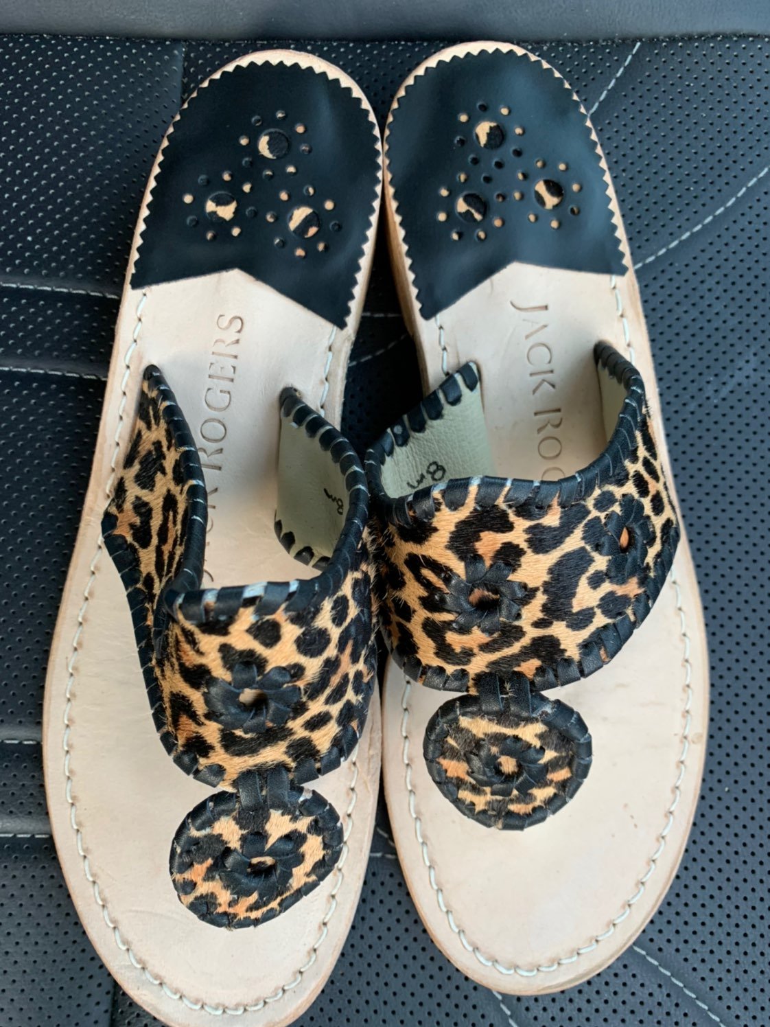 Jack Rogers Leopard Print Sandals