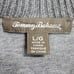Tommy Bahama large cashmere blend knit short sleeve sweater gray mock neck