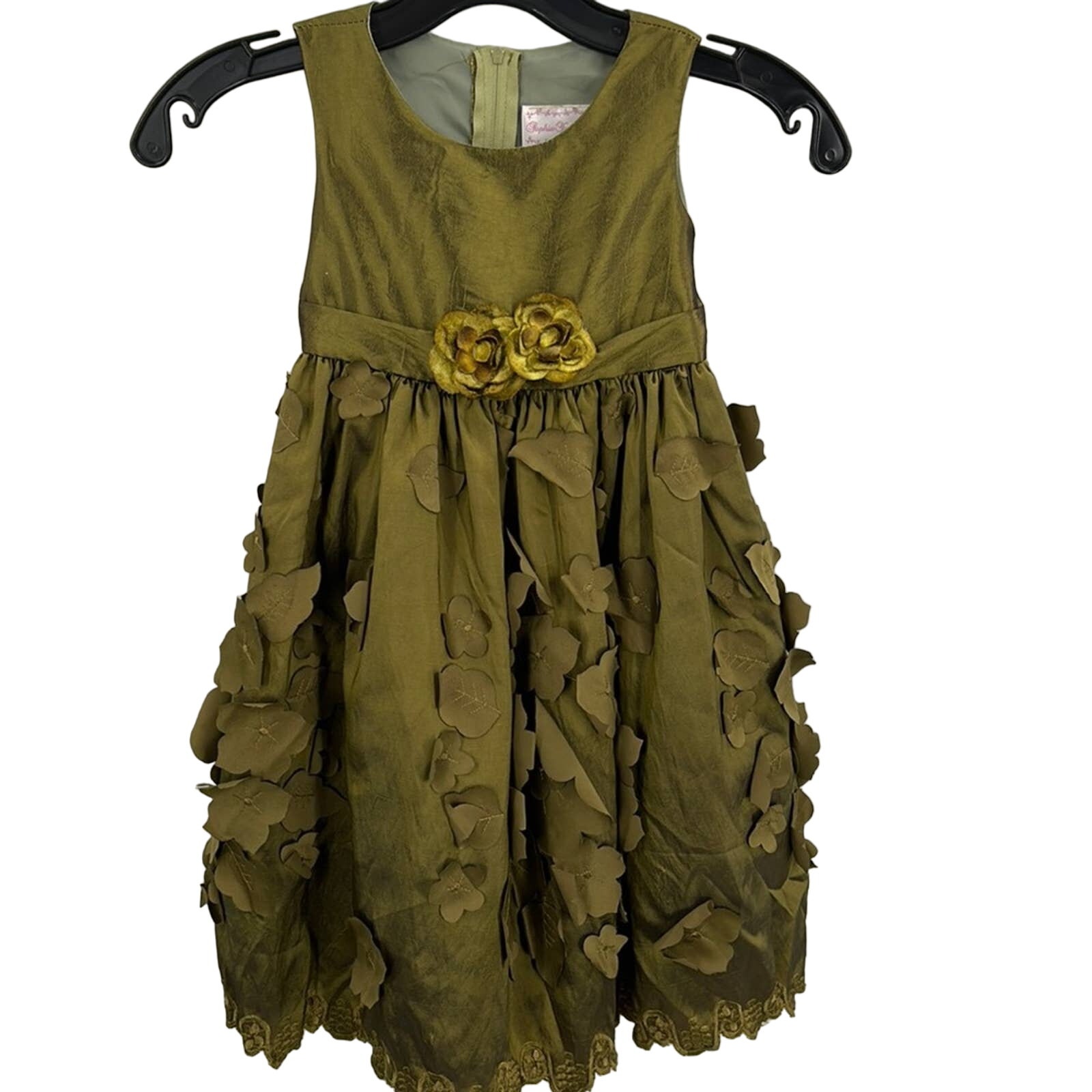Sophia Young Design Limited Girls Green Formal Dress Size: See Measurements 3-4